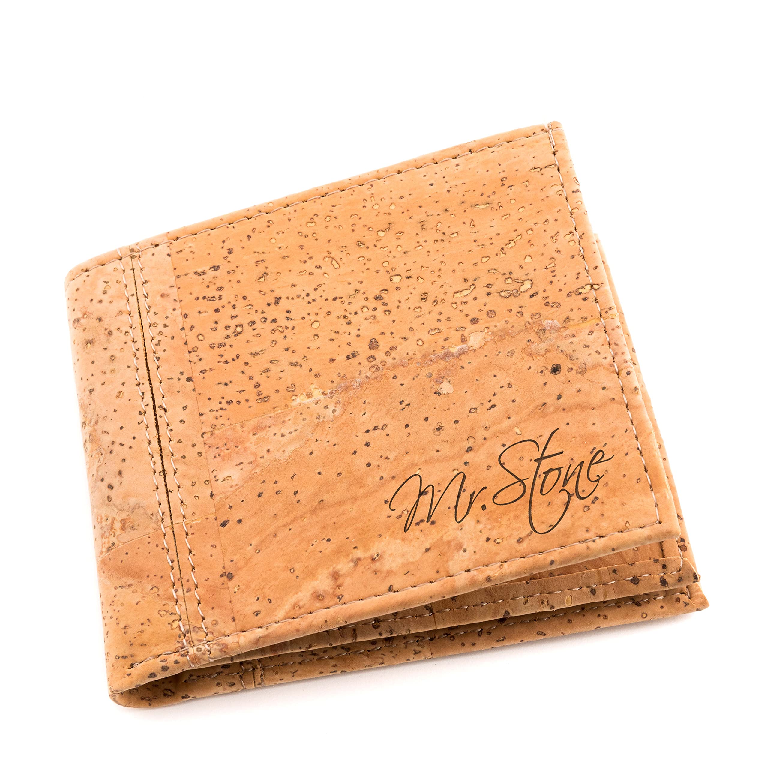 Personalized Engraved Vegan Cork Wallet for Men - Signature Luxury Design, Waterproof & Eco-Friendly with Coin Pocket - Perfect Birthday Gift, Father's Day Present, Travel & Everyday Use