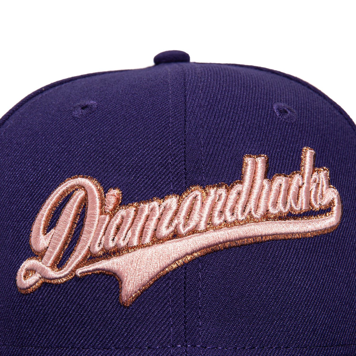 New Era 59Fifty Arizona Diamondbacks Chase Stadium Patch Script Hat - Purple, Ivory & Metallic Copper | MLB Baseball Cap for Fans, Game Day & Streetwear Fashion