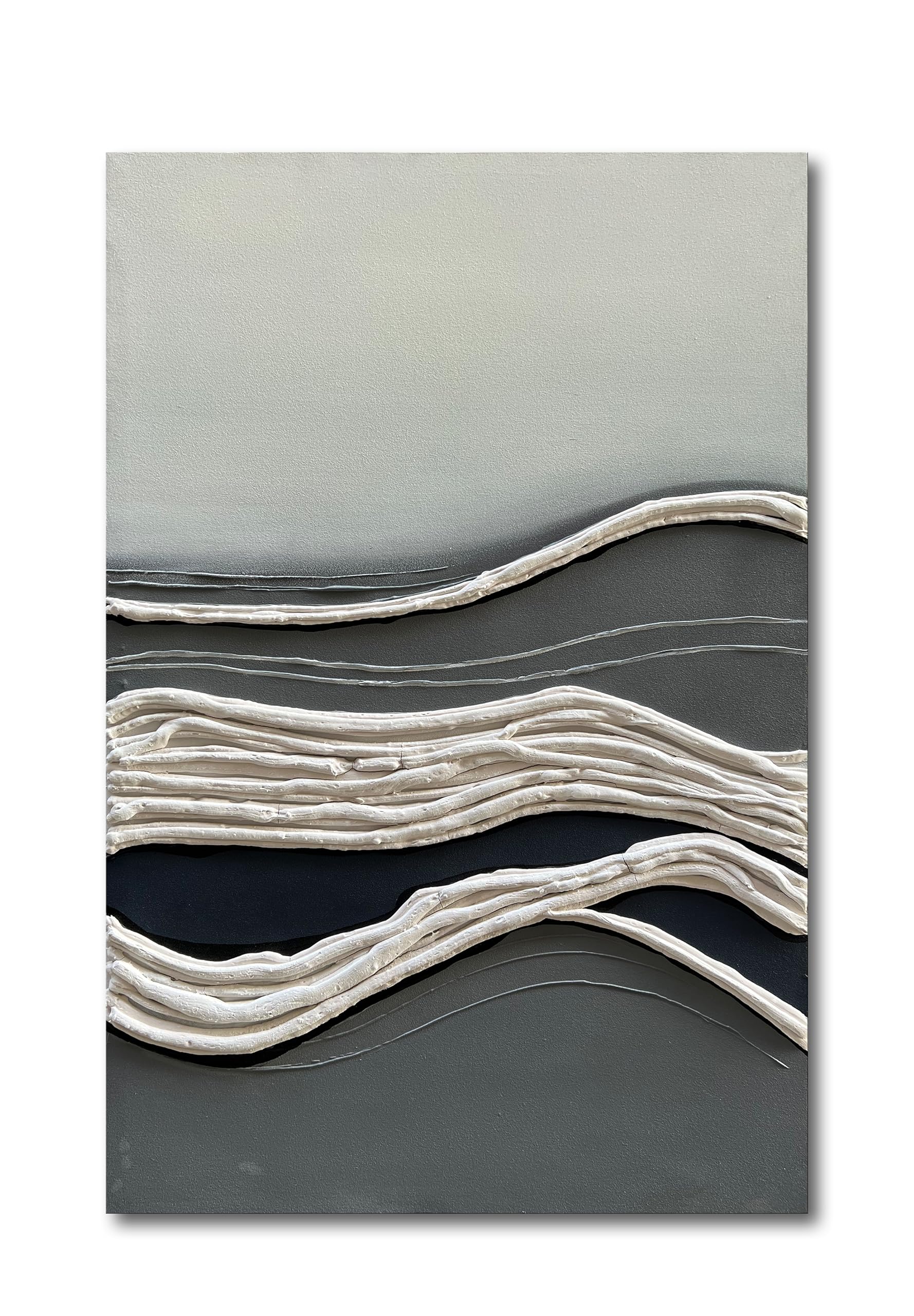Minimalist Abstract Oil Painting - 3D Textured Canvas Wall Art - Large Modern Home Decor (45x30 Inches) - Perfect for Living Room, Bedroom & Office Decor