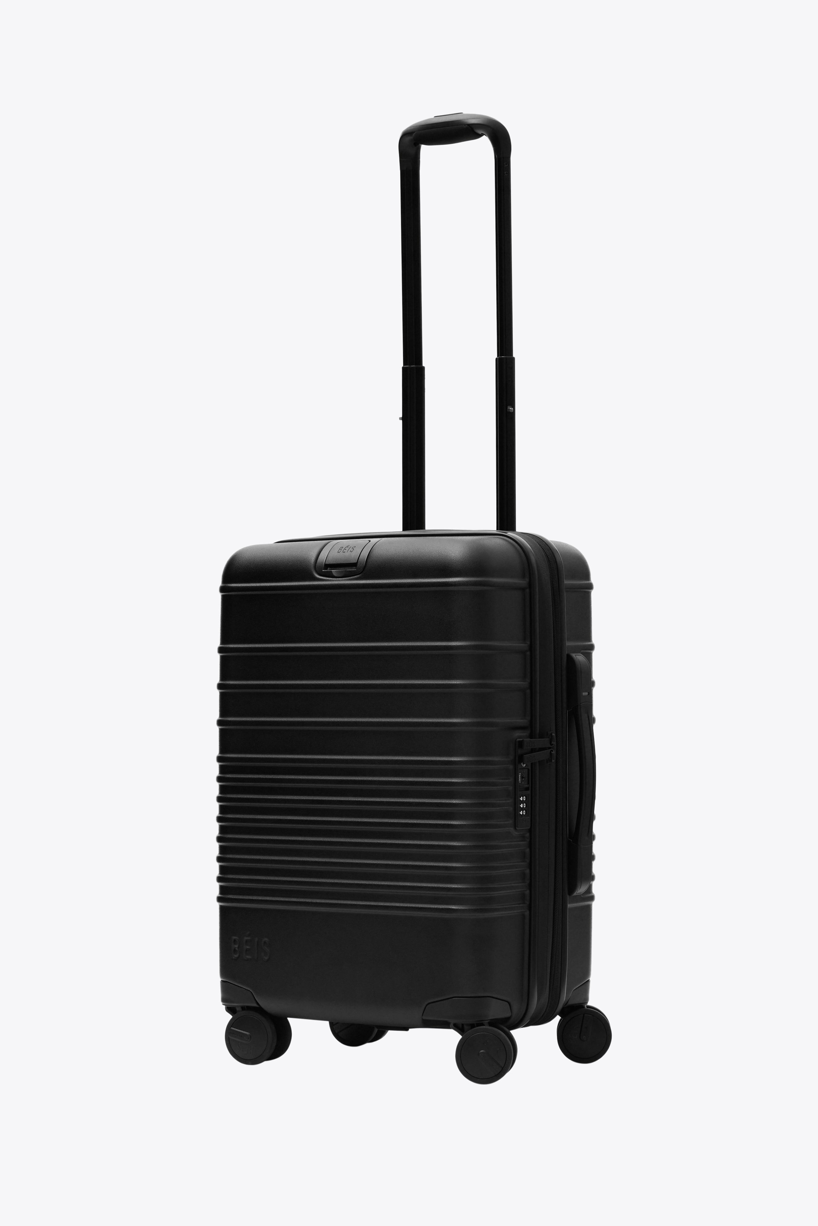 All Black Carry On Roller Luggage - Lightweight & Durable Suitcase for Air Travel, Business Trips & Weekend Getaways