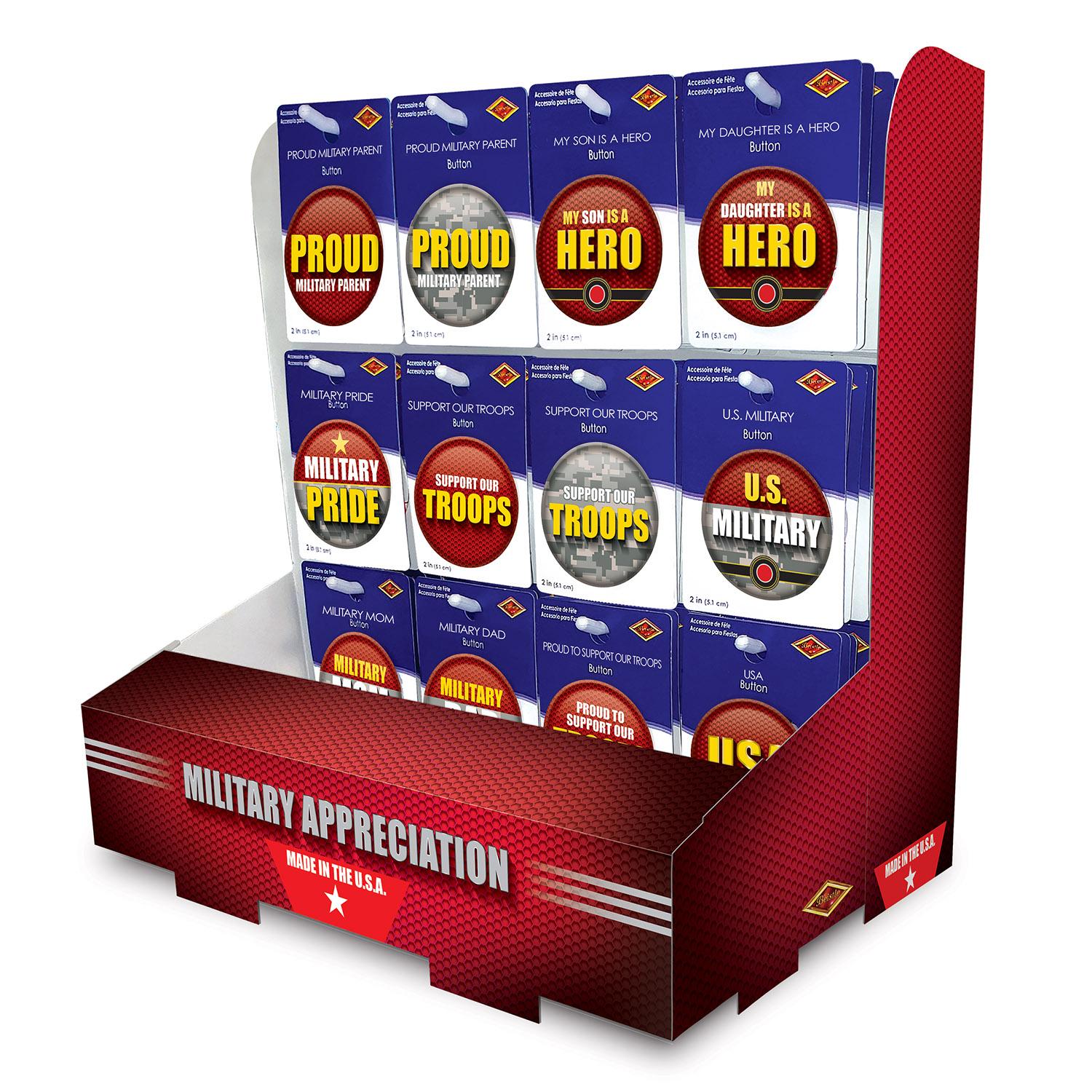108-Piece Beistle Marines Military Appreciation Counter Display - Patriotic Party Decor for Veterans Day, Memorial Day & Military Events