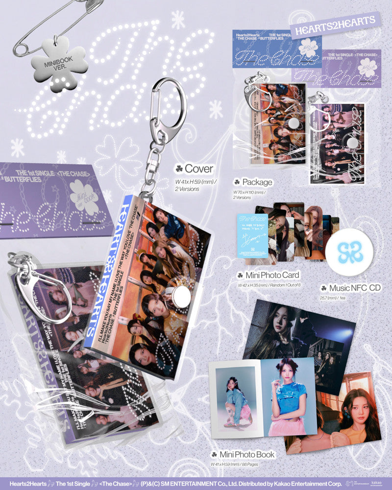 Hearts2Hearts 1st Single Album [The Chase] (Minibook Version) - 2 Collectible Editions | Perfect for K-Pop Fans & Album Collectors | Great Gift for Music Lovers