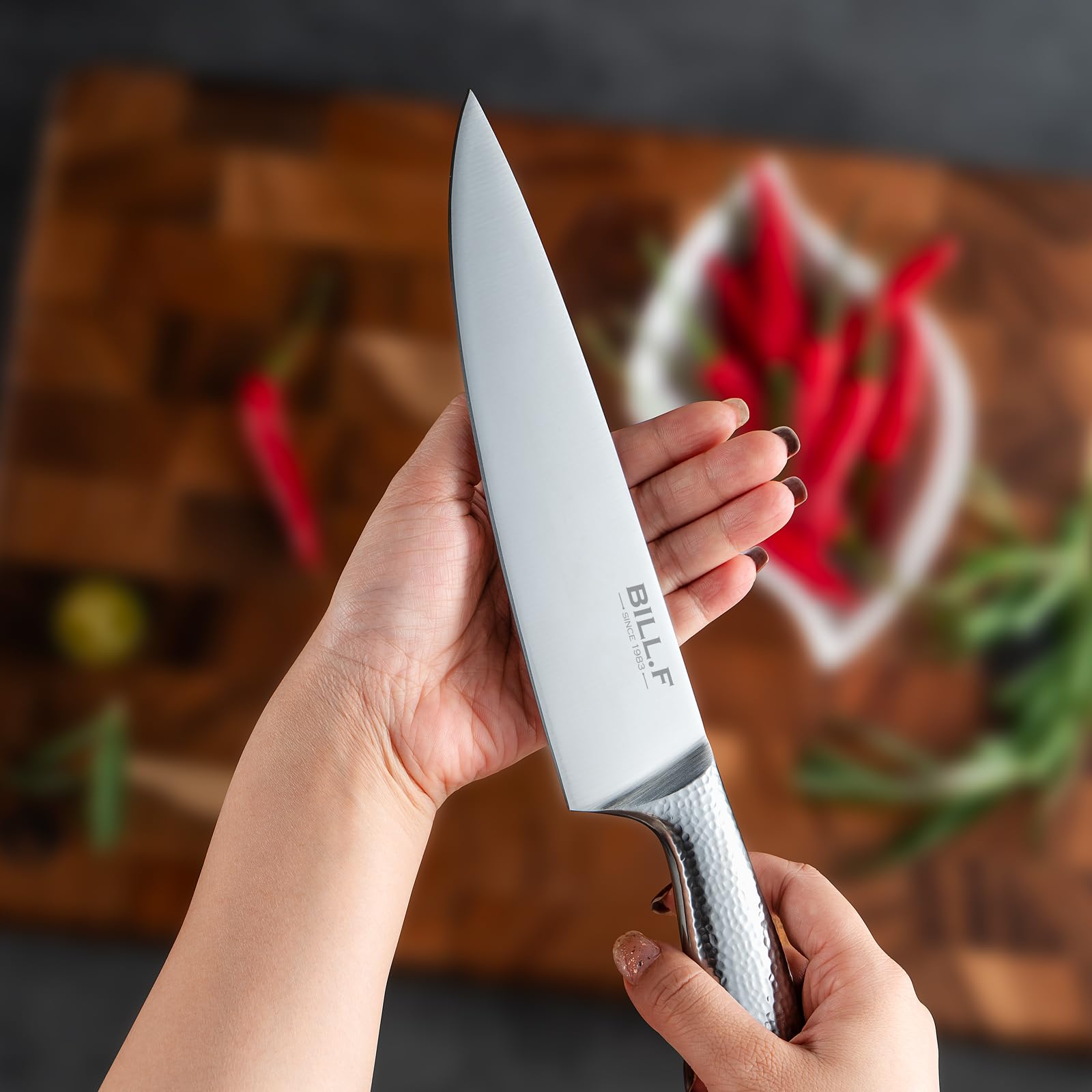 18-Piece Premium Kitchen Knife Set with Wooden Block - Razor Sharp Stainless Steel Knives, Dishwasher Safe, Includes Knife Sharpener & Kitchen Scissors - Perfect for Home Chefs, Cooking Enthusiasts & Professional Kitchens