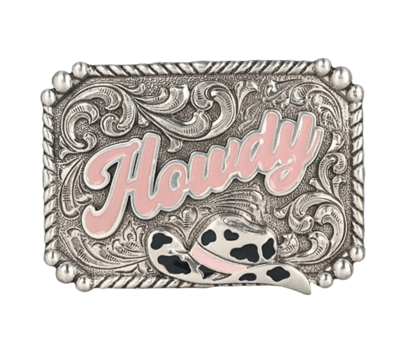 Blazin Roxx Girls Howdy Rhinestone Buckle Western Belt - Stylish Cowgirl Accessory for Rodeo, Country Music Festivals & Western Fashion Outfits