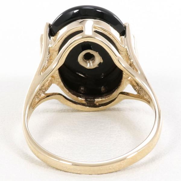 10K Yellow Gold Onyx Ring for Women - Elegant Black Onyx Jewelry for Everyday Wear, Gift & Special Occasions