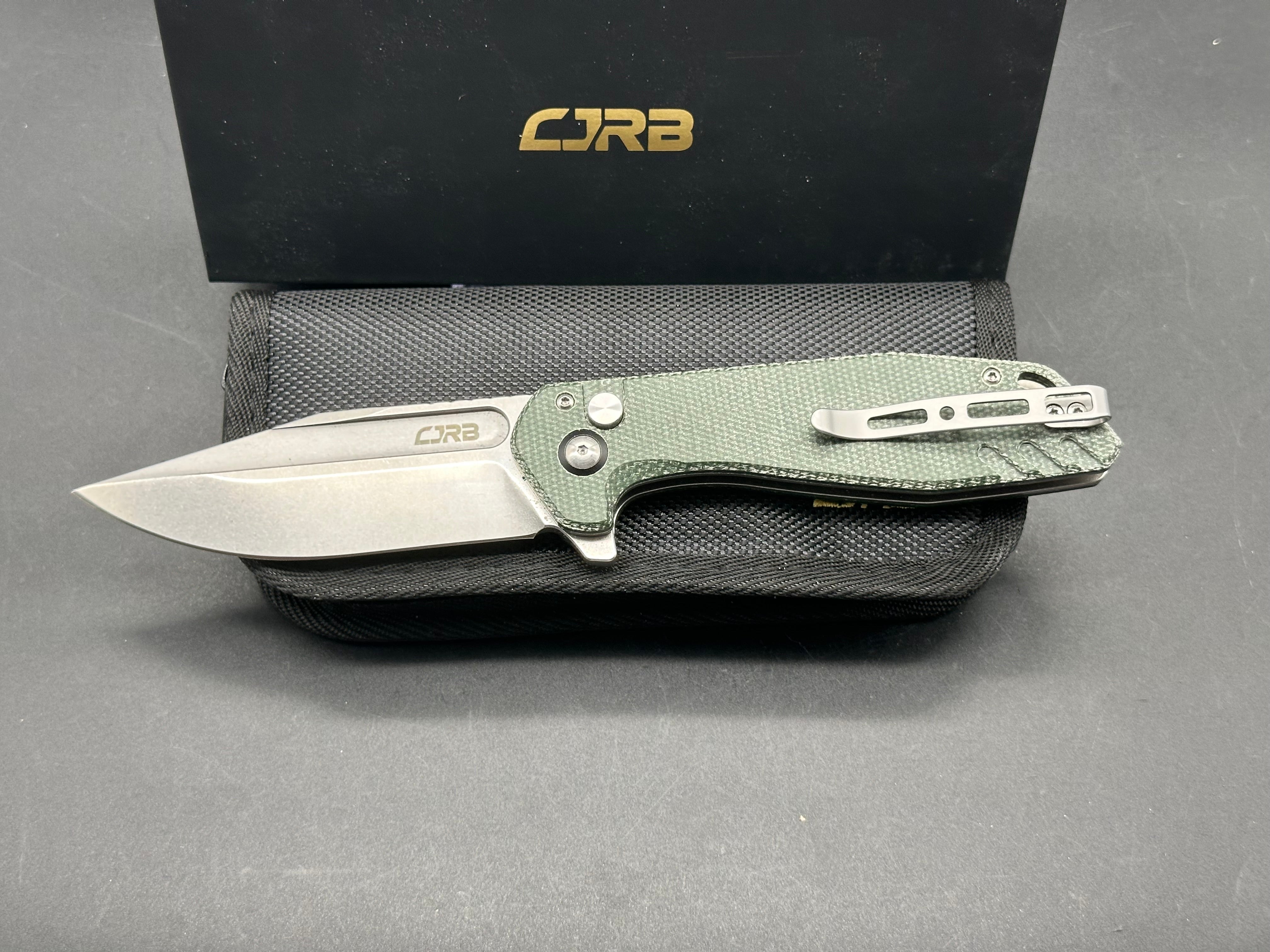 CJRB Riff Button Lock Folding Knife - 3.5