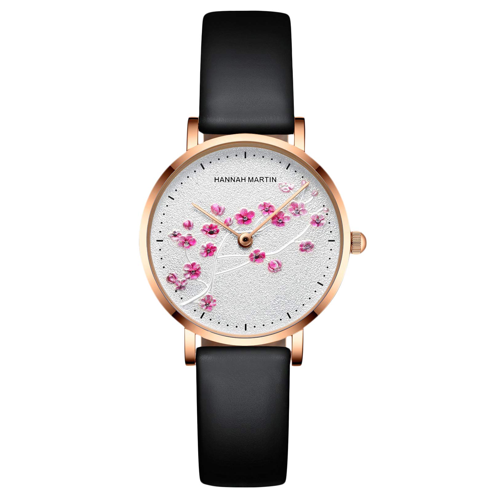 Elegant Floral Leather Strap Women's Watch - Waterproof Analog Quartz Wristwatch for Ladies & Girls | Perfect for Office, Party & Everyday Fashion Accessory