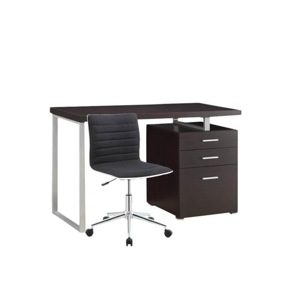 Home Square 2-Piece Office Desk and Chair Set - Ergonomic Workstation for Home Office, Study Room & Small Spaces