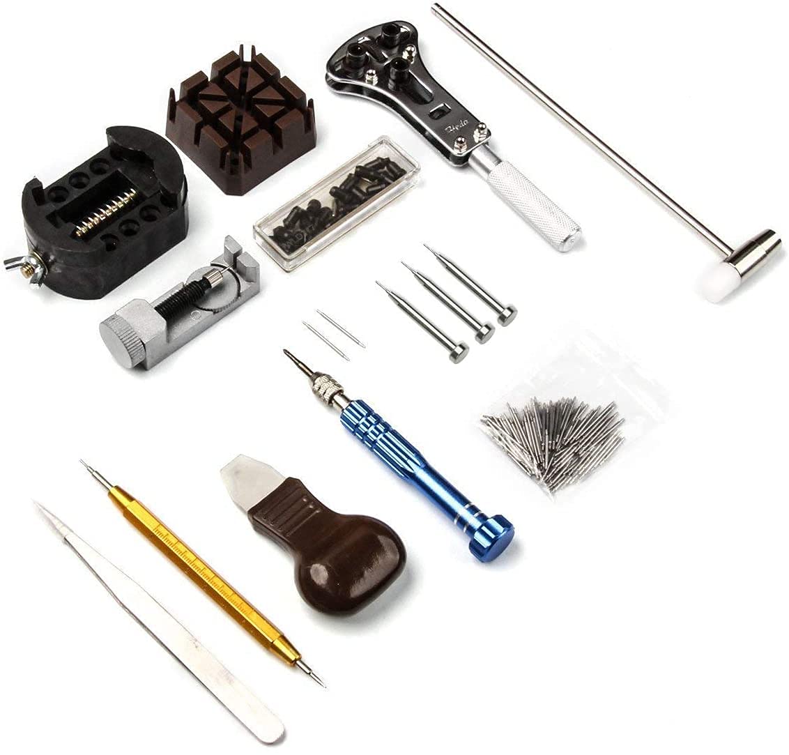 Professional Watch Repair Kit - Watch Link Removal Tool, Back Case Opener & Spring Bar Tool Set for DIY Watch Band Adjustments, Battery Replacement & Maintenance | Perfect for Watch Enthusiasts & Jewelers