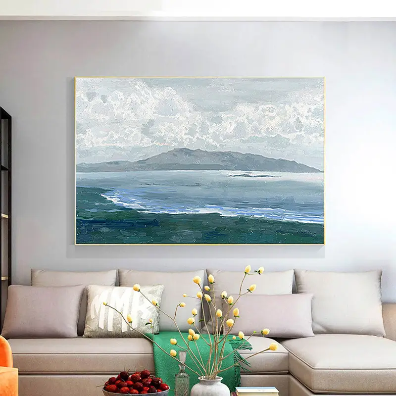 Ocean and Sky Painting #OS 022 - Stunning Seascape Wall Art for Home & Office Decor - Perfect for Living Room, Bedroom or Beach House