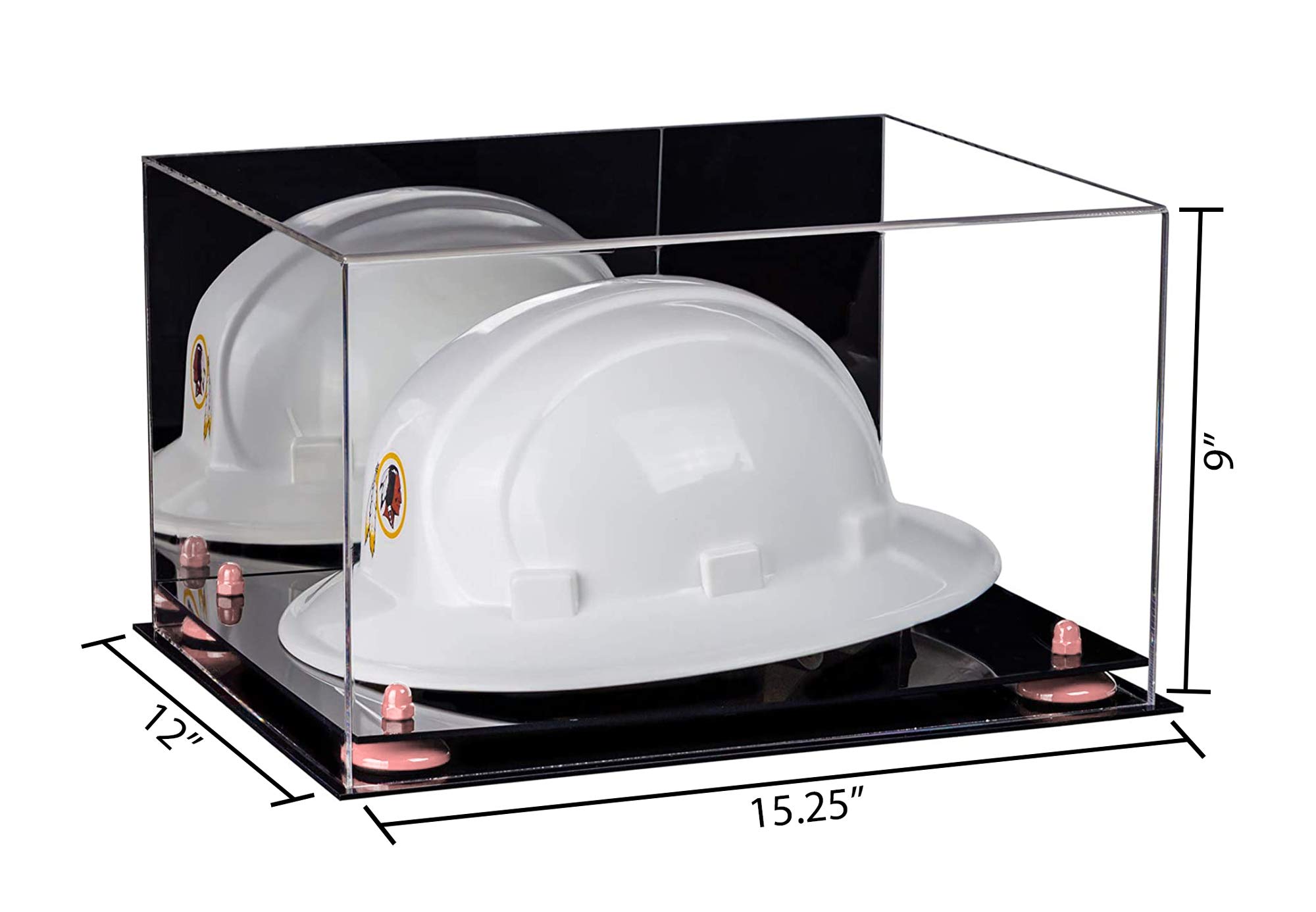 Clear Acrylic Large Helmet Display Case - Durable Hard Hat Protector for Construction Safety Gear & Collector's Showcase - Perfect for Worksite Storage, Safety Equipment Display, and Motorcycle Helmet Collection