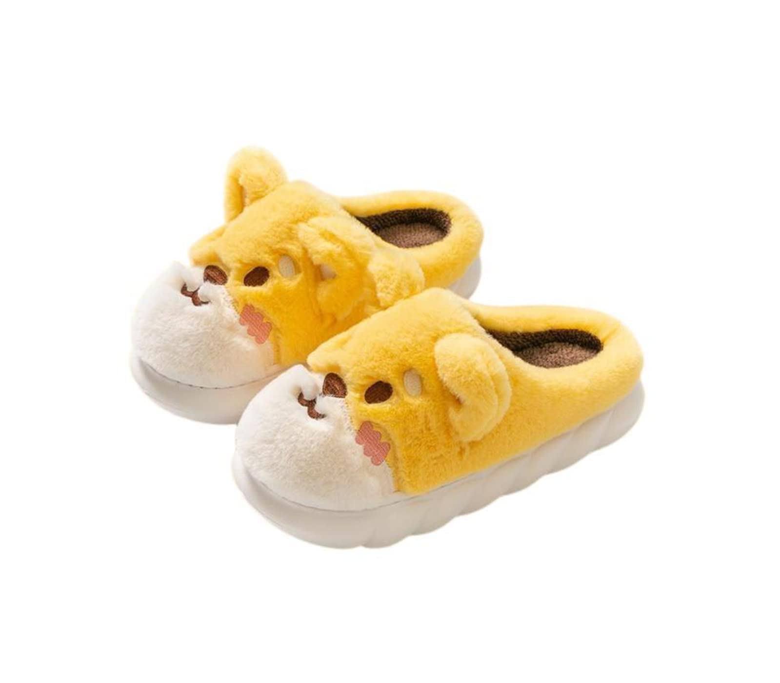 Adorable Cartoon Animal Slippers for Adults - Pig, Cow, Giraffe & Bear Plush House Shoes - Ultra Soft & Warm Winter Slippers for Men & Women - Perfect for Home, Lounge & Indoor Comfort