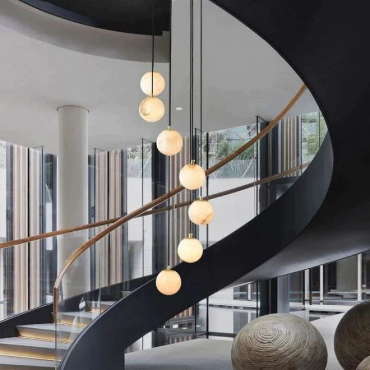 Alabaster Global Wavy Chandelier - Modern Crystal Ceiling Light Fixture for Dining Room, Bedroom & Living Room Decor