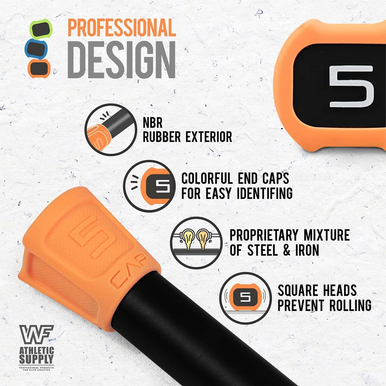 WF Athletic Supply Padded Body Bar - Weighted Workout Bar for Strength Training, Body Sculpting & Physical Therapy | Perfect for Home Gym, Pilates & Rehabilitation Exercises