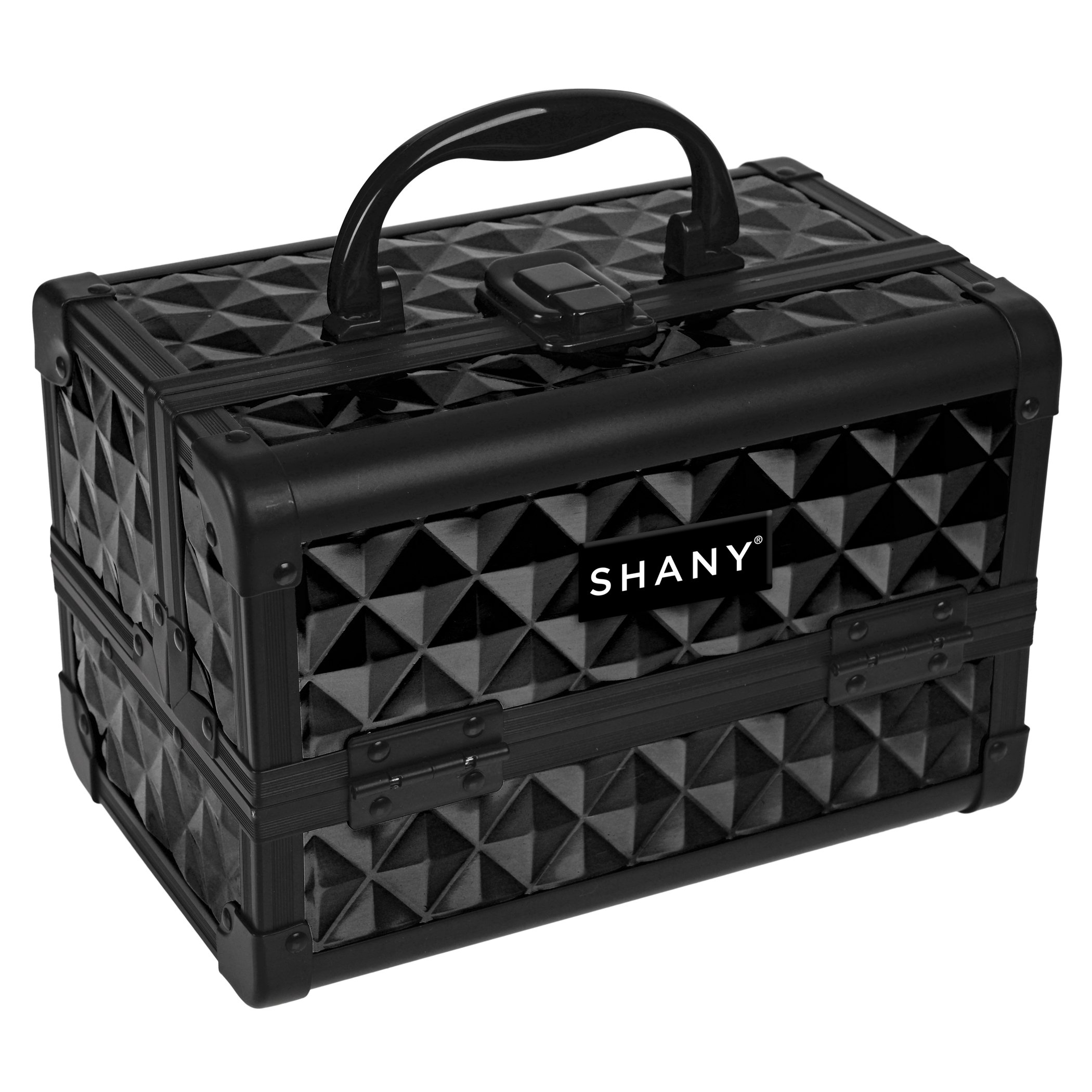 SHANY Chic Makeup Train Case with Mirror & Locks - Portable Beauty Organizer for Travel & Professional Use