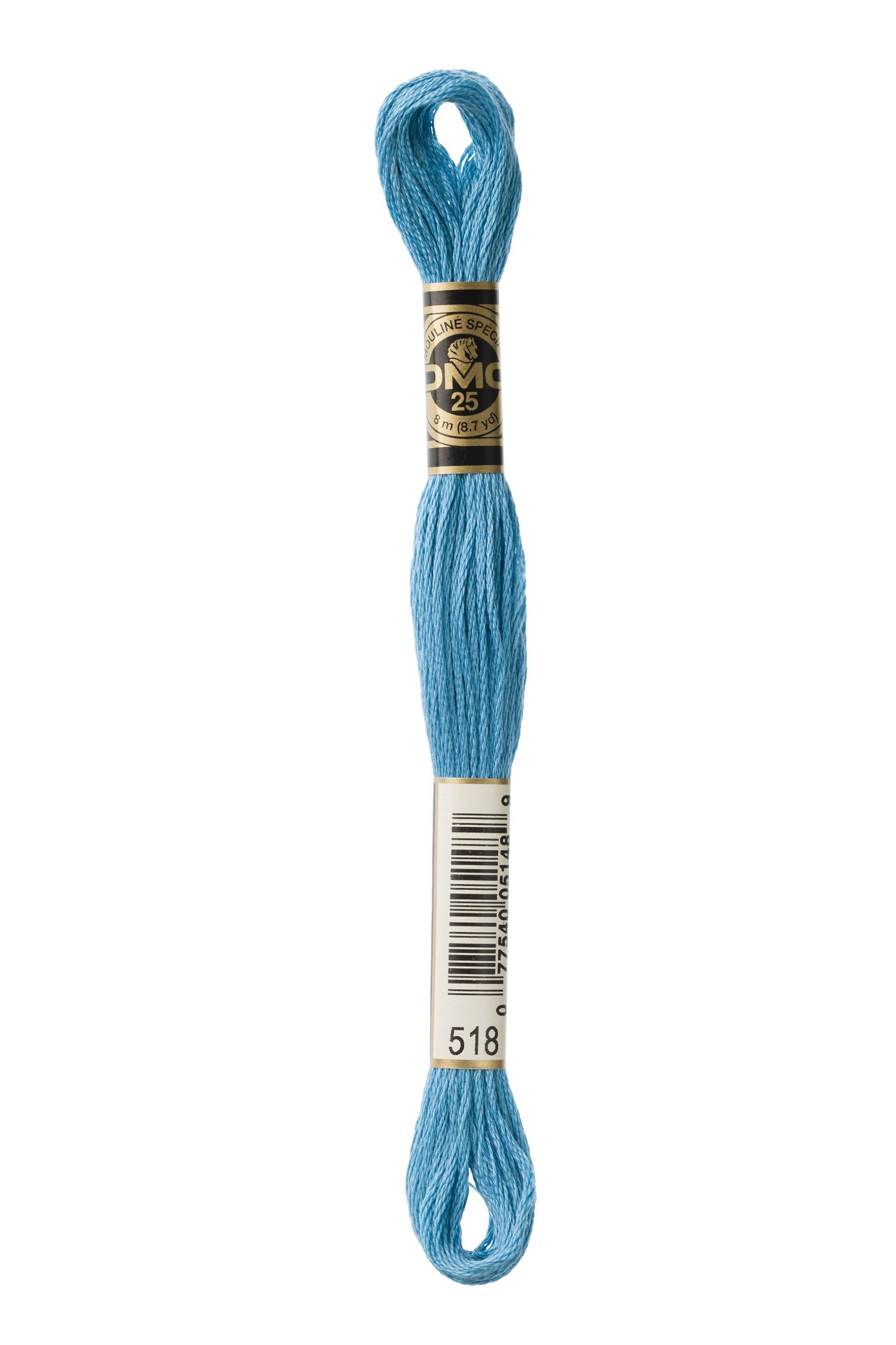 DMC 518 Cotton Embroidery Floss - 6 Stranded Premium Thread for Cross Stitch, Needlepoint & Hand Embroidery - Perfect for DIY Crafts, Scrapbooking & Home Decor Projects