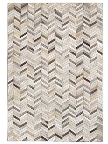 Premium 4x6 Cowhide Rug - Genuine Leather Patchwork Area Carpet for Living Room, Bedroom & Office Decor | Natural Animal Skin Home Accent