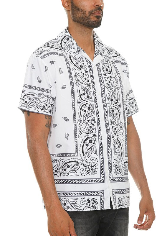 Men's Stylish Printed Button-Down Collar Shirt - Perfect for Office, Casual Wear & Date Nights