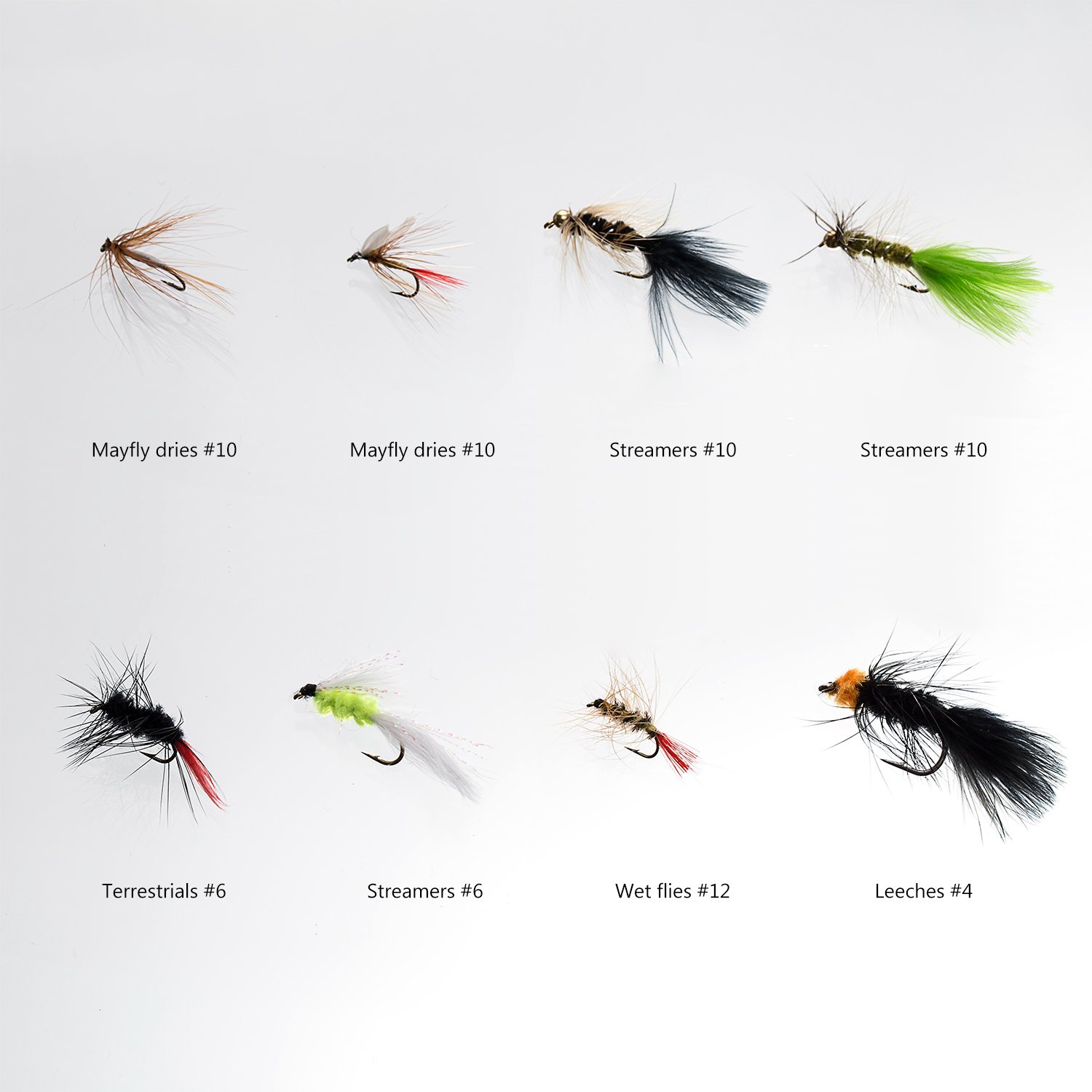 BassDash Premium Fly Fishing Flies Kit - 36/64/72/76/80/96pcs Assortment for Trout & Bass - Dry/Wet Flies, Nymphs, Streamers, Poppers - Includes Durable Fly Box - Perfect for Freshwater Fishing & Fly Fishing Beginners