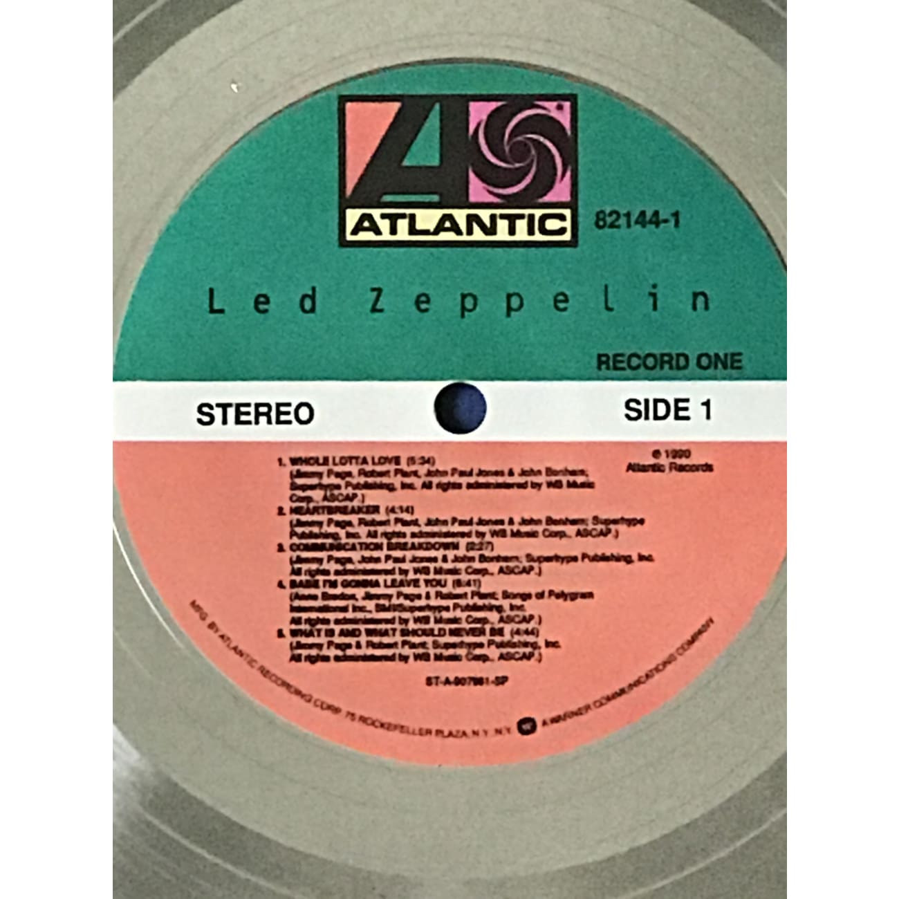 Led Zeppelin (1990) RIAA Certified Platinum LP Award - Vintage Music Collectible for Display & Music Memorabilia Enthusiasts
