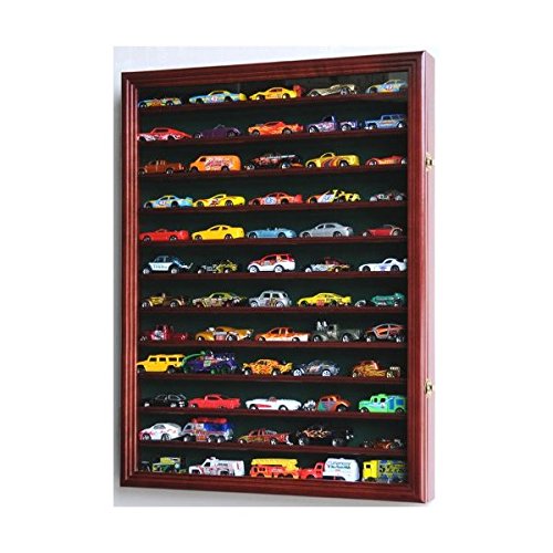 Hot Wheels & Matchbox 1/64 Scale Diecast Car Display Case with UV Protection - Wall Mounted Cabinet & Storage Rack for Collectors - Perfect for Home, Office, or Retail Store Showcase