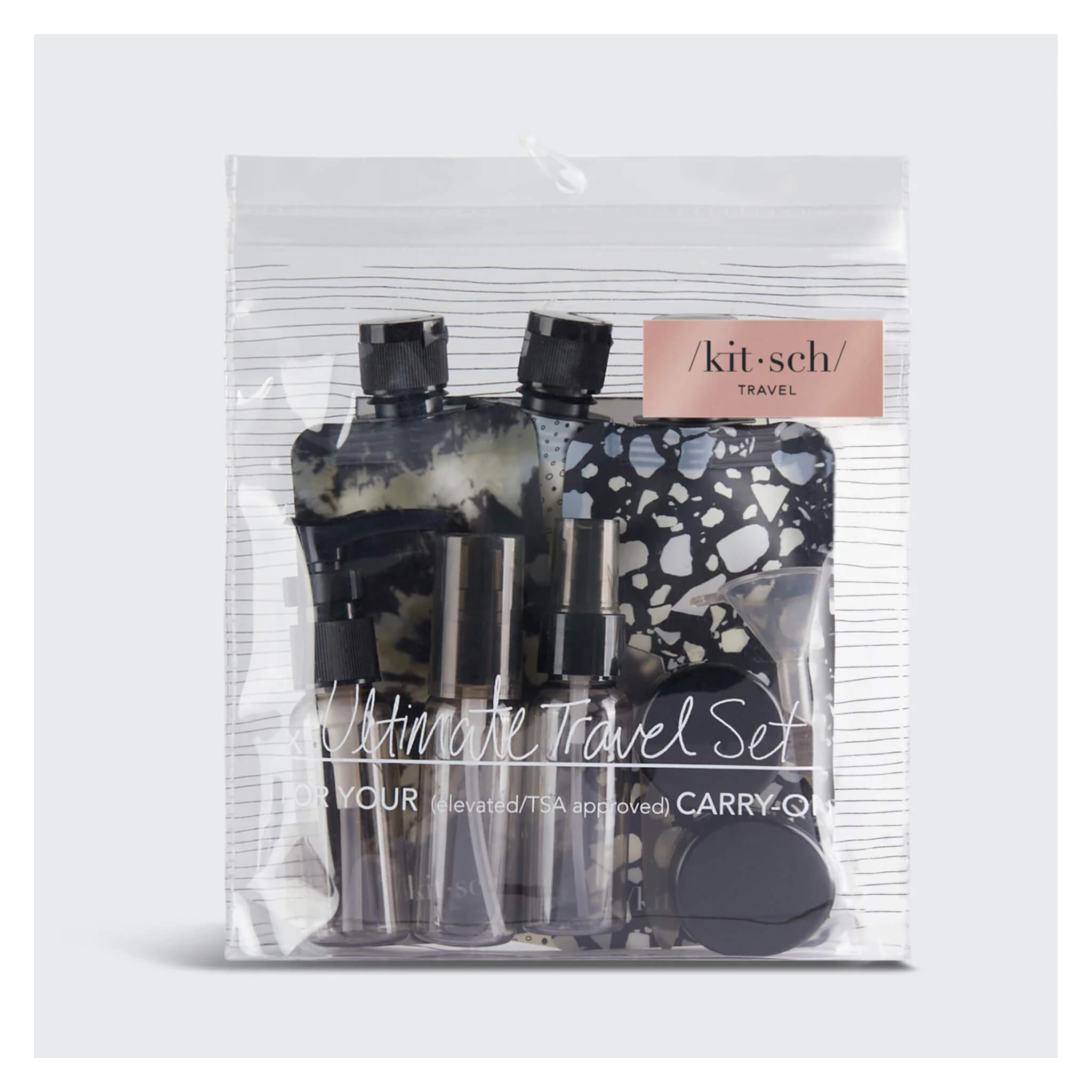 Refillable Ultimate Travel 11-Piece Set - Compact Toiletry Kit for Airplane Carry-On & Vacation Essentials | Perfect for Business Trips, Camping & Gym