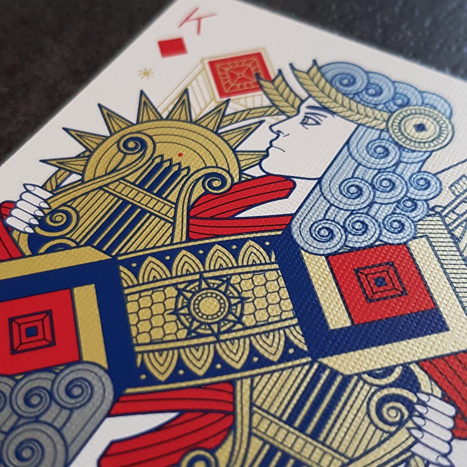 Premium Pantheon Azure Playing Cards - Elegant Blue Deck for Poker, Magic Tricks & Cardistry | Perfect for Game Nights, Professional Performances & Collectors