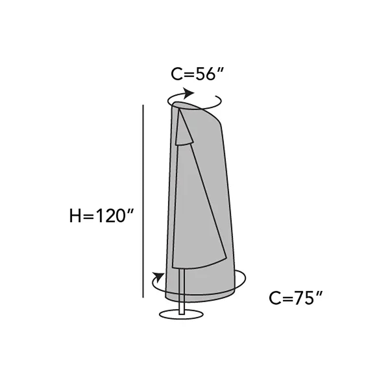 Heavy Duty Cantilevered Umbrella Cover - Waterproof & UV Resistant Outdoor Patio Umbrella Cover for All Seasons - Perfect for Garden, Backyard, Poolside and Deck Protection