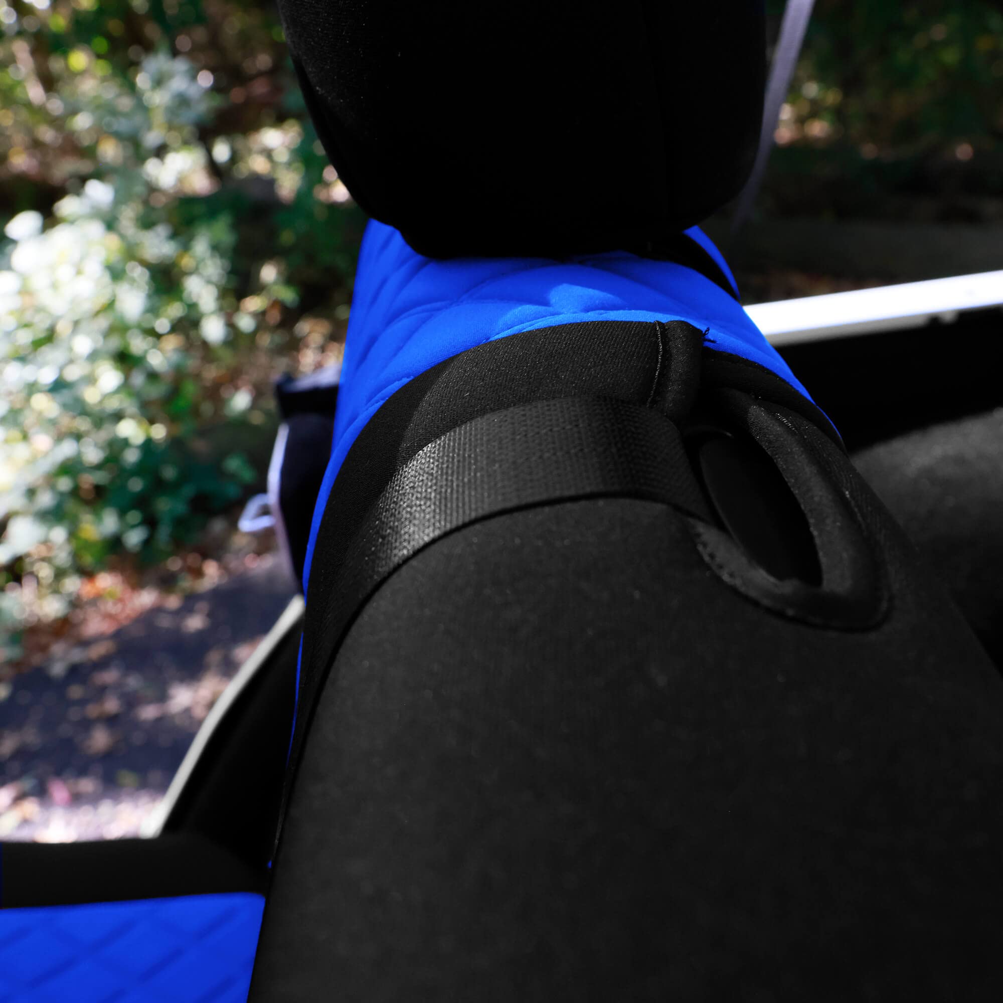 FH Group Custom Fit Neoprene Seat Covers for 2007-2017 Jeep Wrangler JK 4 Door | Water Resistant 1st & 2nd Row Car Seat Protectors | Full Set Blue Automotive Accessories | Perfect for Off-Roading, Camping & Daily Commute