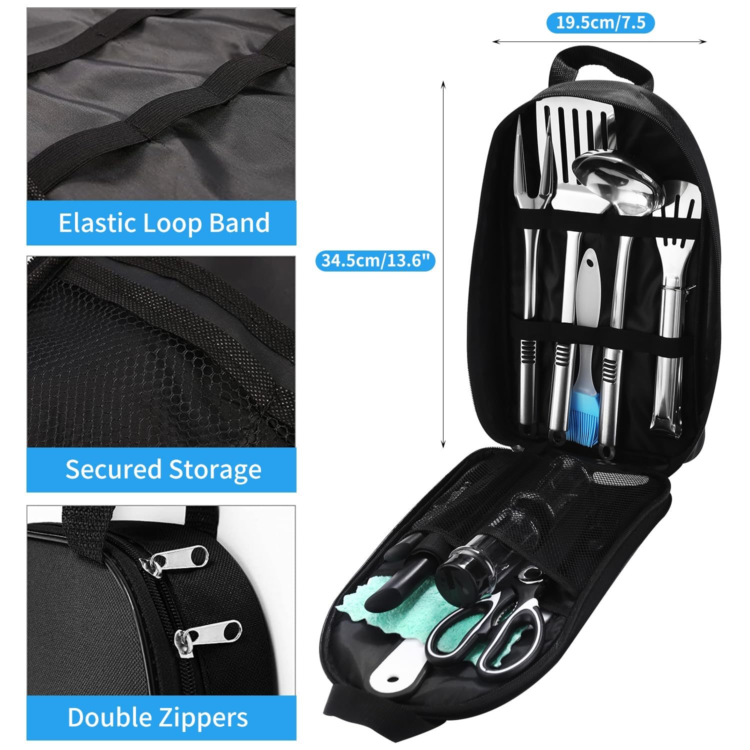 Premium 15-Piece Portable Camping Cookware Set - Lightweight Outdoor Cooking Utensils for Camping, Hiking, RV Trips & Picnics | Compact BBQ Gear for Travel & Backpacking Adventures