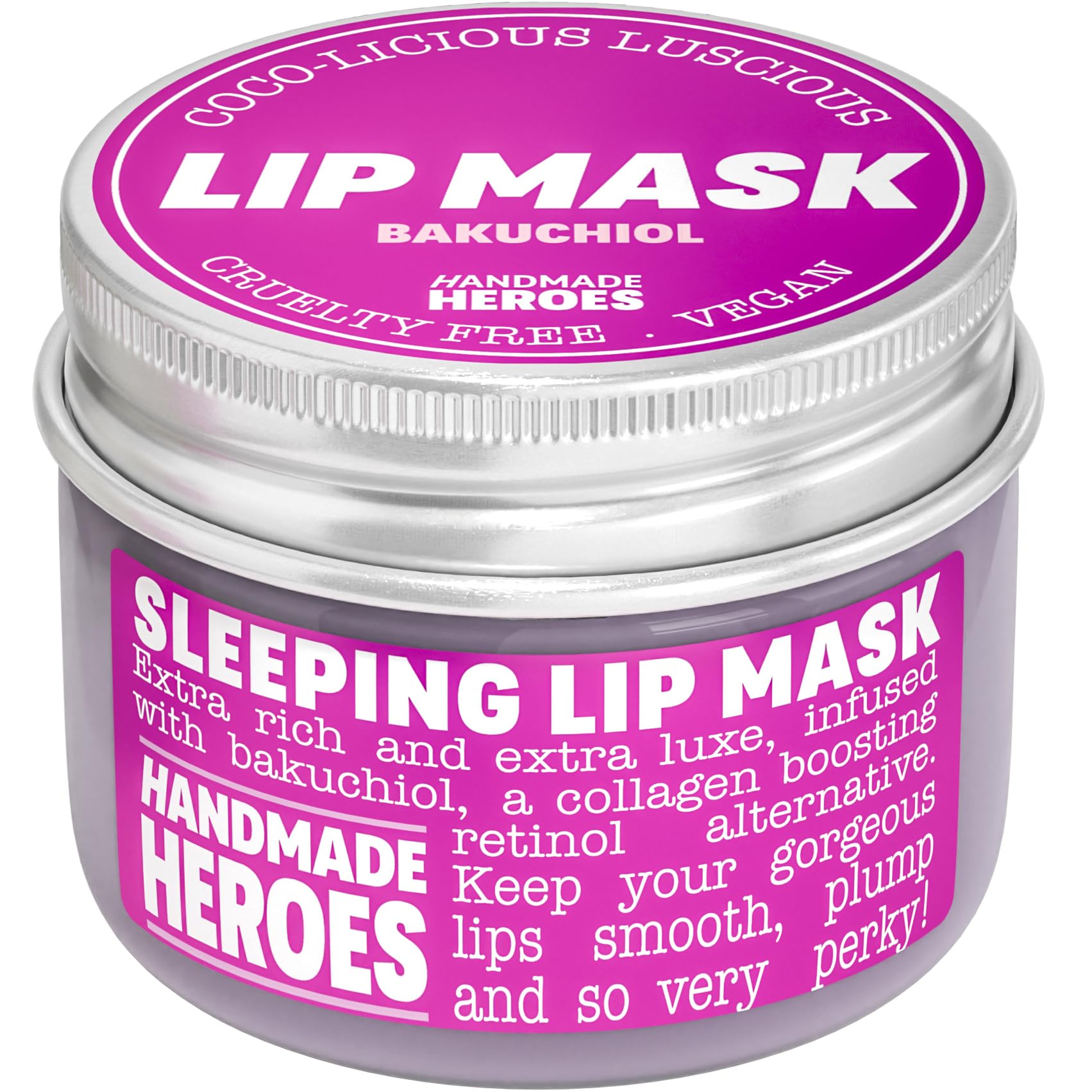 100% Natural Vegan Lip Butter Sleeping Mask - Overnight Moisturizing Lip Treatment for Dry Lips | Intensive Hydrating Lip Balm with Mango Butter & Bakuchiol (Boosts Collagen) | Perfect for Nighttime Lip Care, Winter Protection & Daily Lip Therapy