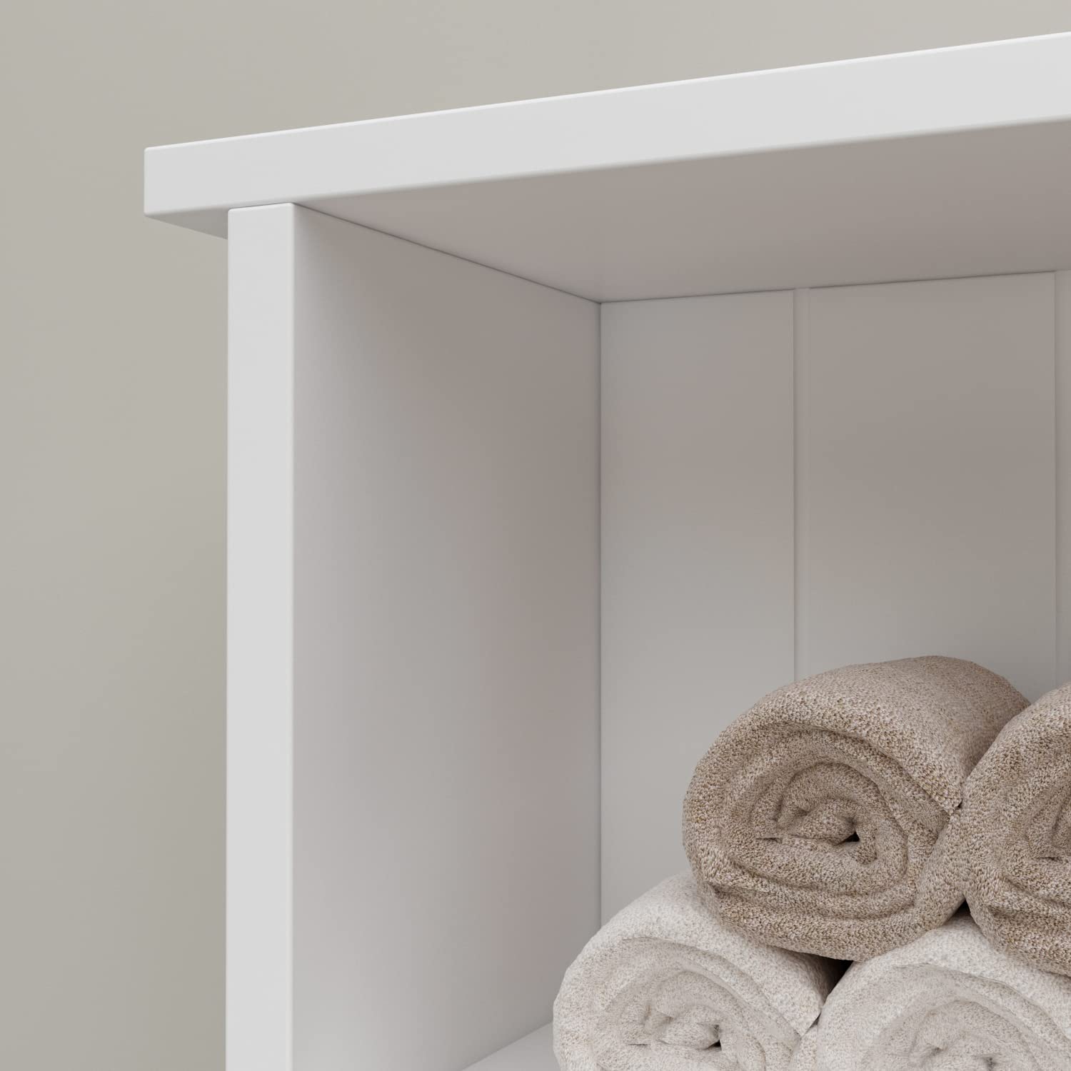 Homsee Modern Hall Tree with Storage Bench - 4-in-1 Entryway Organizer with Coat Rack, 4 Metal Double Hooks, Shelves & 2 Drawers - White Hallway Furniture for Living Room, Foyer & Entryway - Perfect for Storing Shoes, Coats & Home Decor