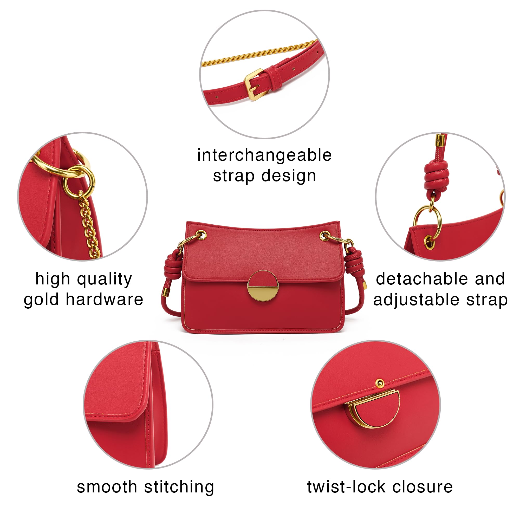 Stylish Scarleton Crossbody Bag for Women - Slim & Lightweight Purse with Adjustable Strap - Perfect for Travel, Shopping & Everyday Use - H2090