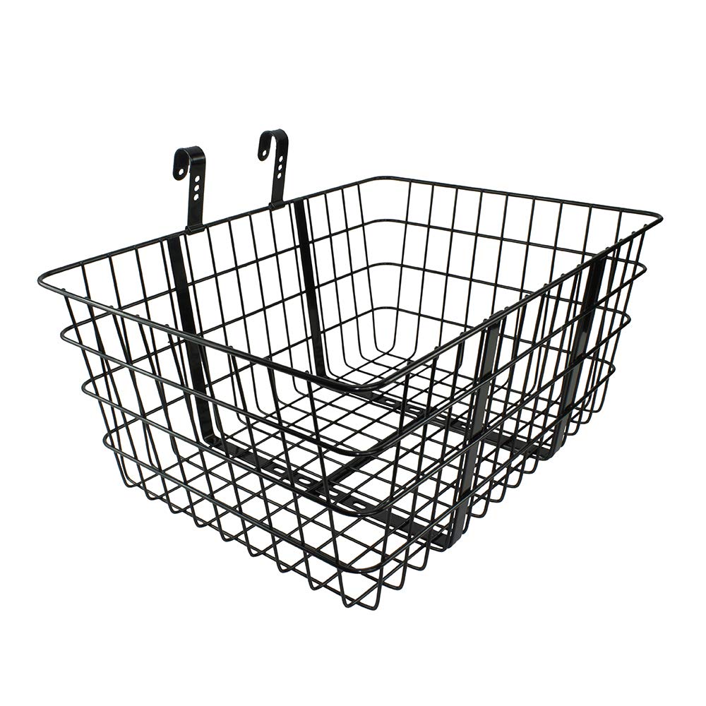 Heavy-Duty Steel Front Mount Wire Basket for Bikes & Motorcycles - Perfect for Commuting, Grocery Shopping & Outdoor Adventures