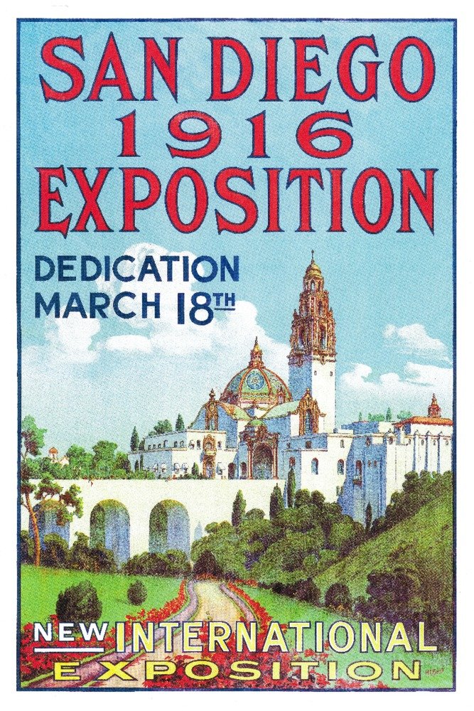 San Diego International Exposition Vintage Travel Poster - 24x36 Gallery Quality Metal Wall Art, Aluminum Decor for Home, Office & Retro Themed Spaces