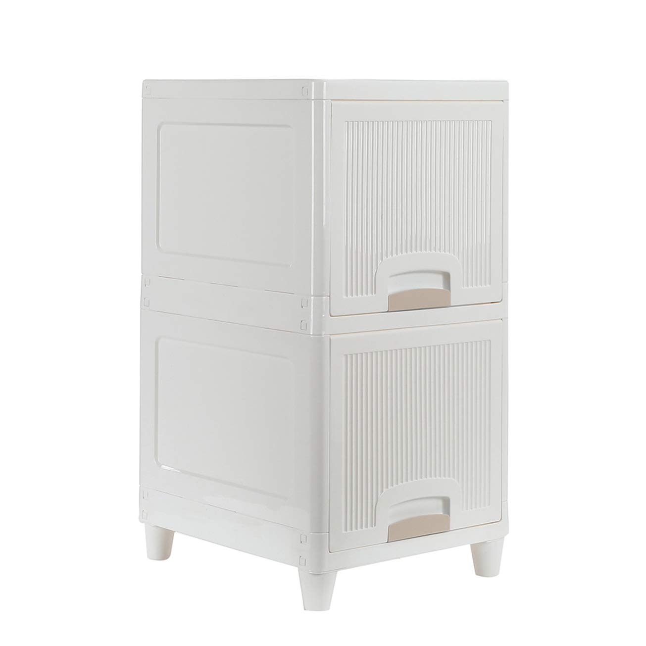 2-Drawer Storage Cabinet with Organizer - Space Saving Bathroom & Bedroom Storage Solution - MITPATY Home Furnishing for Closet Organization & Small Space Living