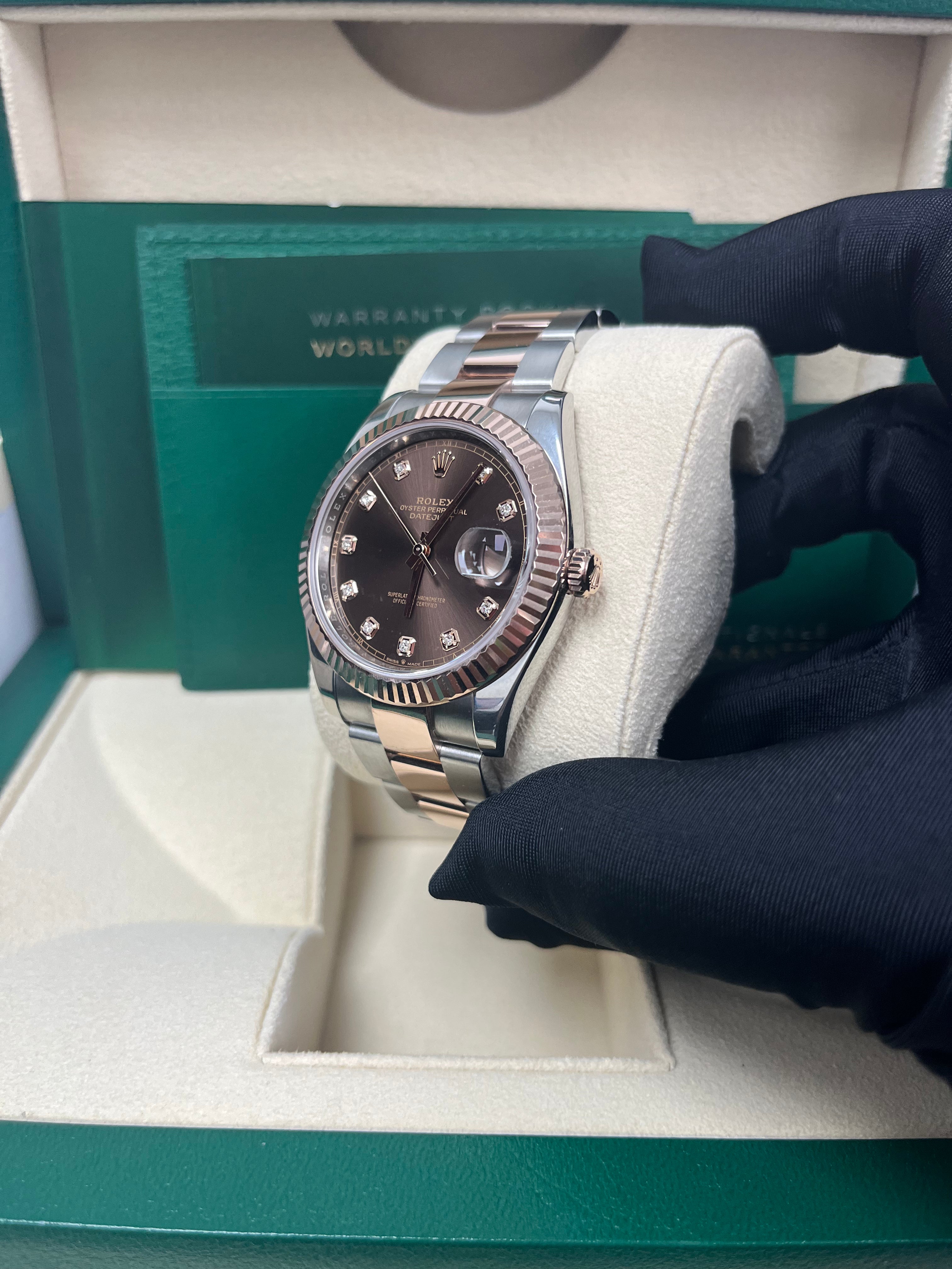 Rolex Datejust 41 Men's Watch - Stainless Steel & Everose Gold, Chocolate Diamond Dial, Oyster Bracelet Ref.126331 | Luxury Dress Watch for Business & Formal Occasions