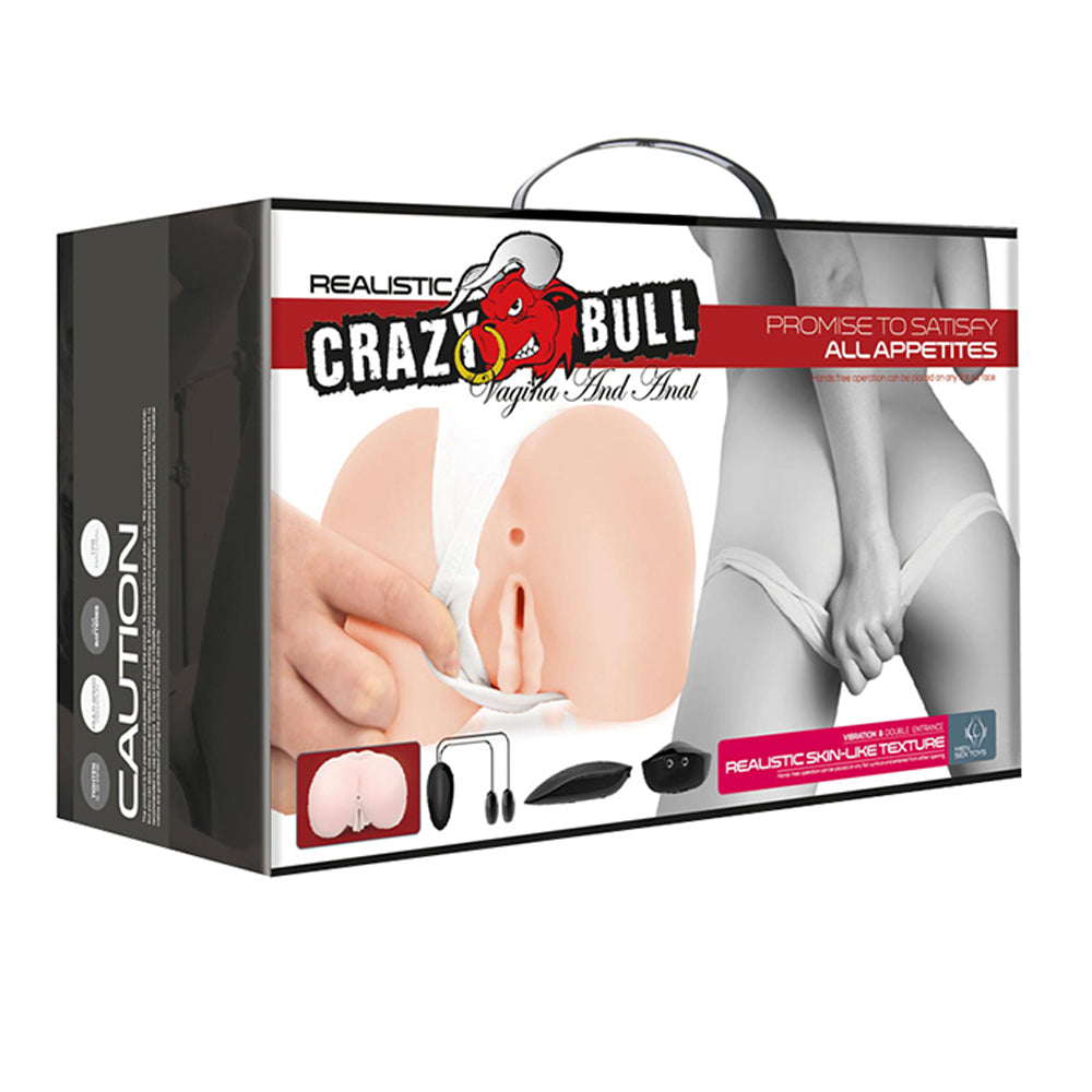 Crazy Bull Multi-Speed Vibrating Masturbator for Vagina & Anal Stimulation - Perfect for Solo Play & Couples Intimacy