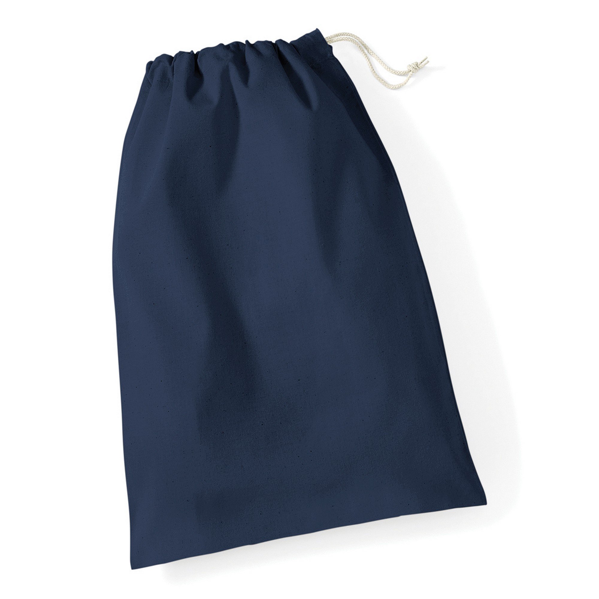Unisex Cotton Storage Bag (W115) - Laundry & Shoe Organizer Pouch - Navy Blue Small - Perfect for Travel, Gym & Home Organization