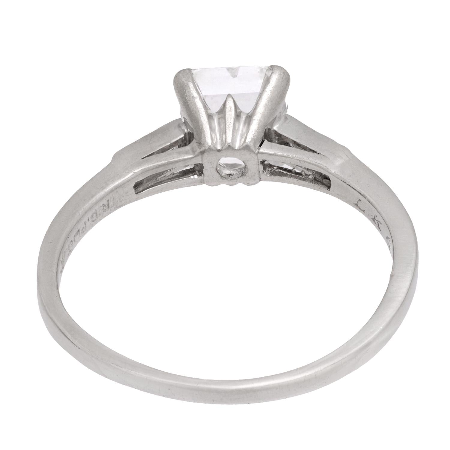 1.06ct Vintage Platinum Diamond Engagement Ring for Women - Timeless Wedding Band, Anniversary Gift & Proposal Jewelry