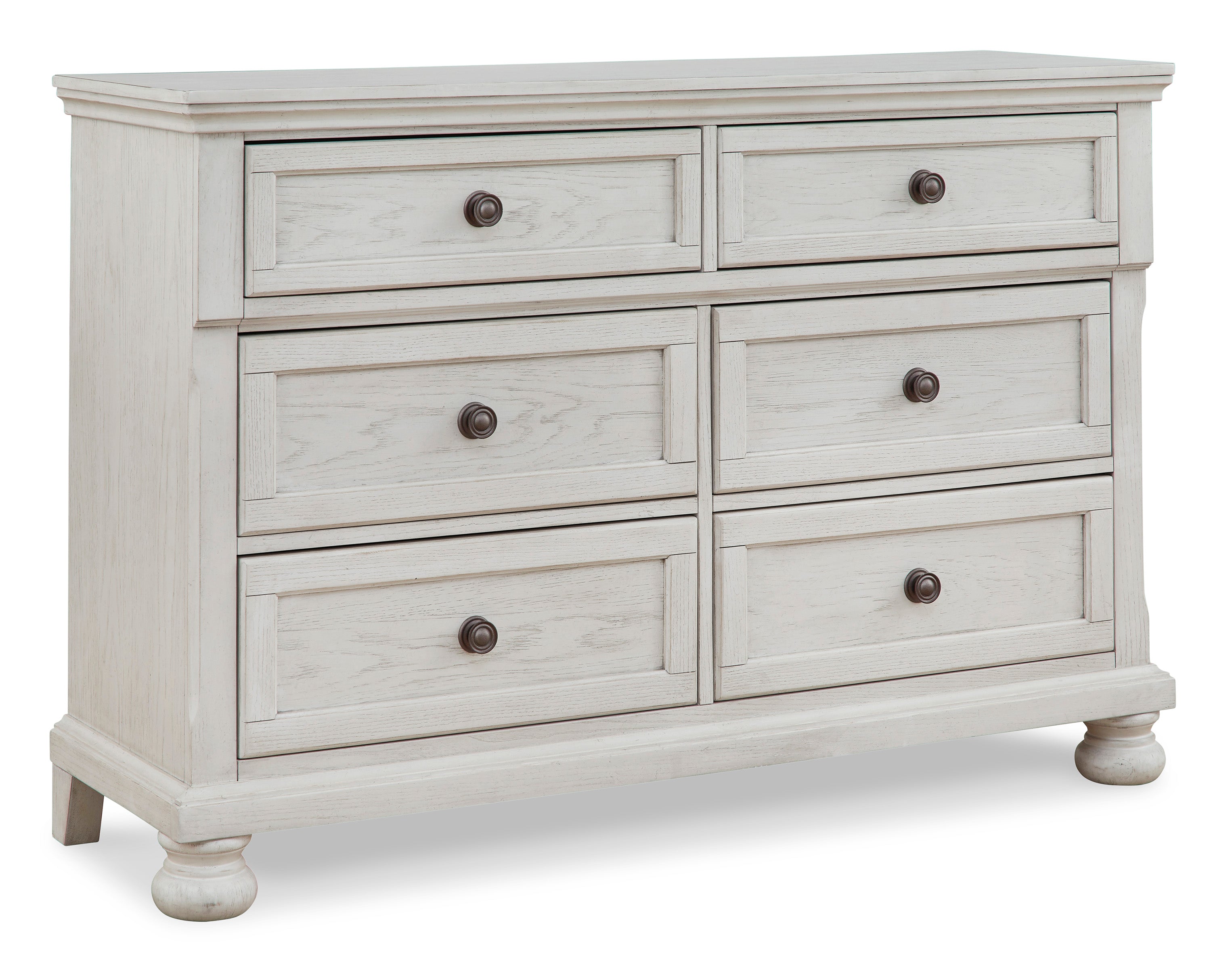 Robin Youth Dresser - Modern Kids Bedroom Furniture with 6 Drawers, White & Gray - Perfect for Organizing Clothes, Toys, and Accessories in Children's Room or Nursery