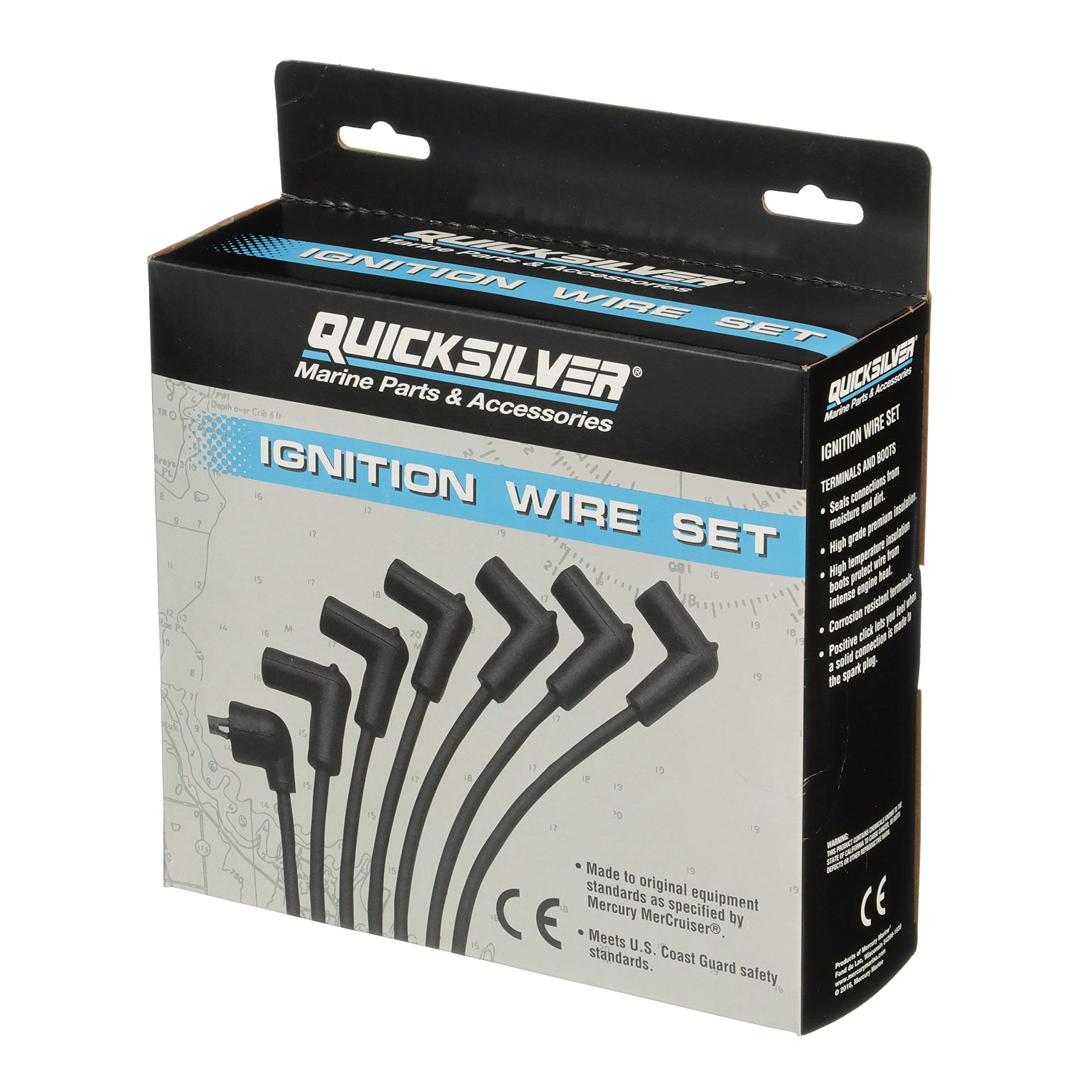 Quicksilver 816608Q78 Red High-Performance Spark Plug Wire Kit - Compatible with Marine & Automotive Engines - Ideal for Boats, Cars & Motorcycles