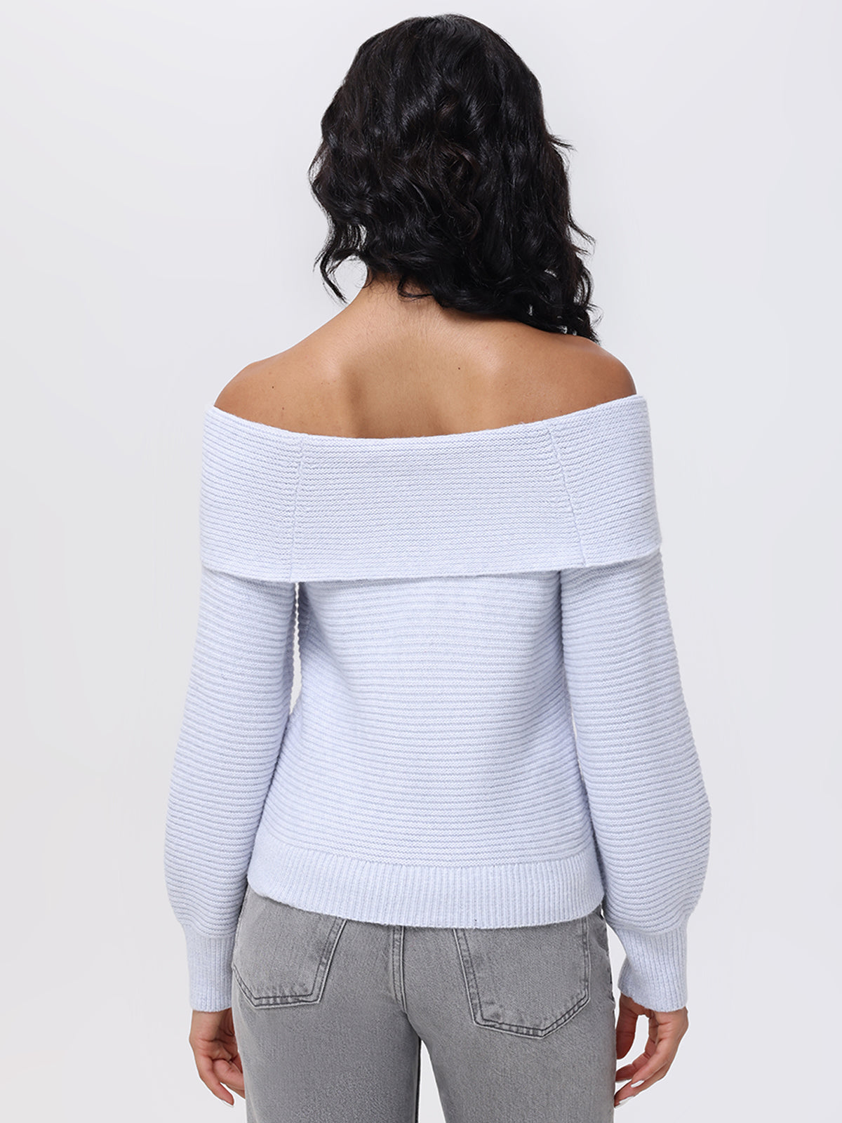 Elizabeth Off The Shoulder Rosette Sweater - Women's Elegant Knit Pullover for Date Night & Fall Fashion