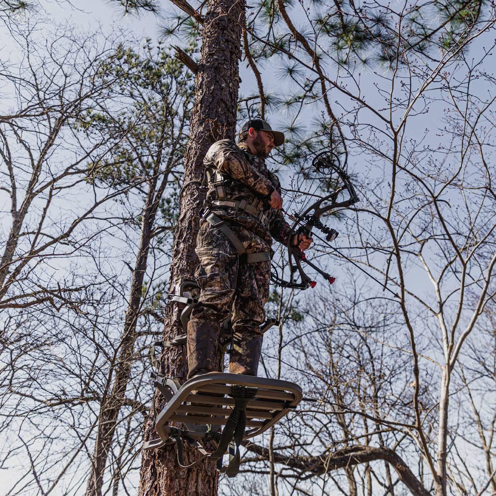 Summit Treestands OpenShot SD Climbing Treestand - Mossy Oak Camo Hunting Tree Stand for Deer Hunting | Lightweight & Quiet Design for Outdoor Adventures