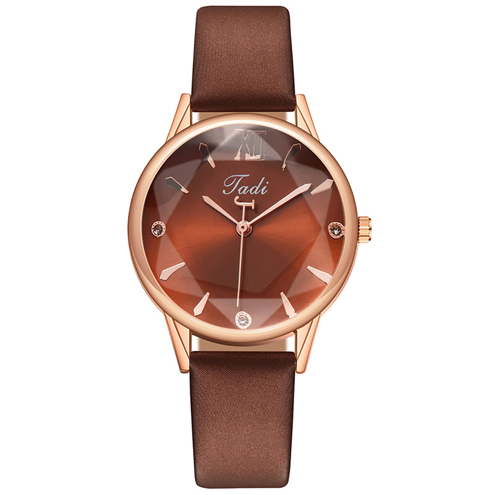 Elegant Women's Leather Band Quartz Wristwatch - Stylish Ladies Watch with Jewelry Set - Perfect for Office, Party & Everyday Wear