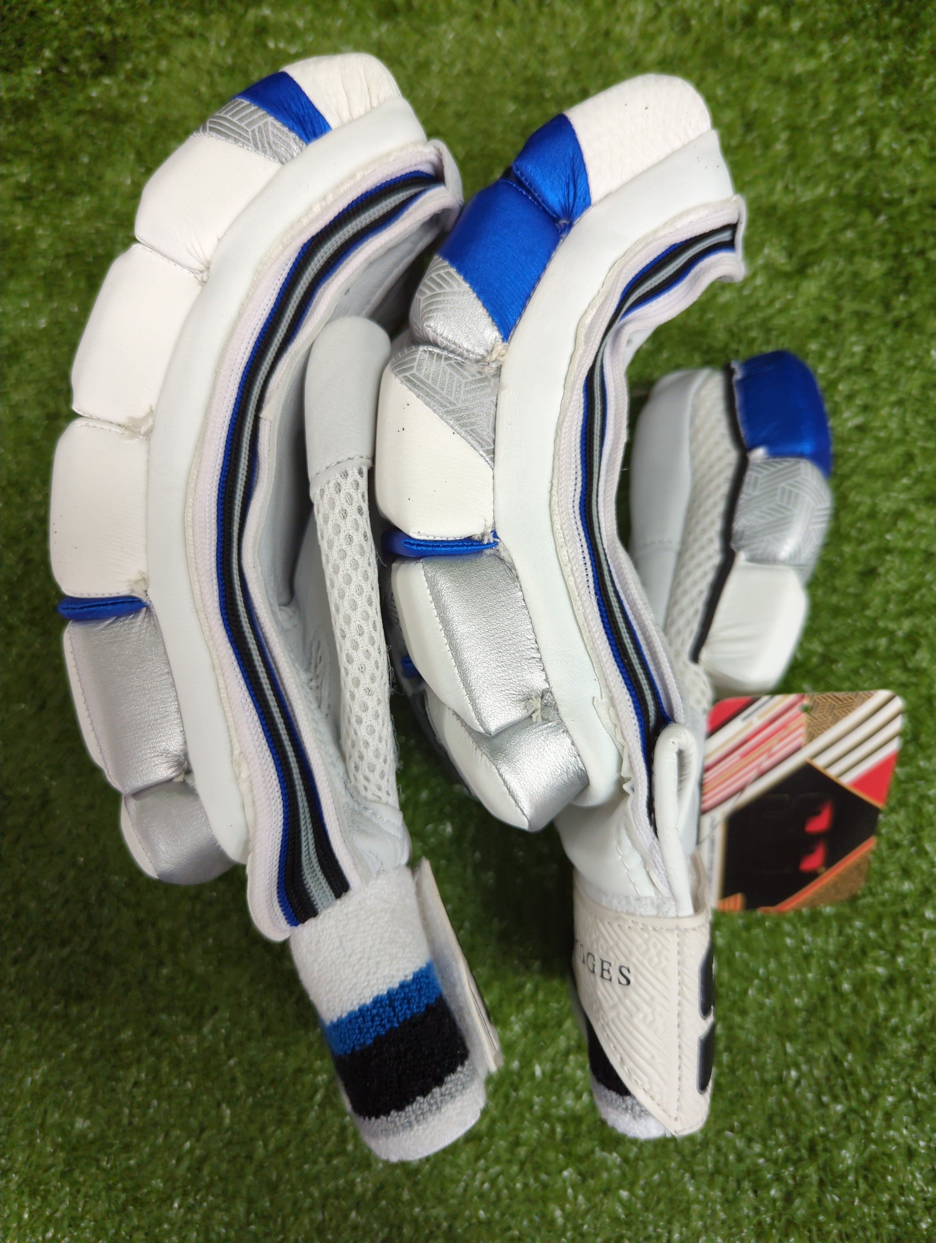 Premium SS Hitech Adult Cricket Batting Gloves - Breathable Padded Protection for Cricket Players - Perfect for Practice, Matches & Training Sessions