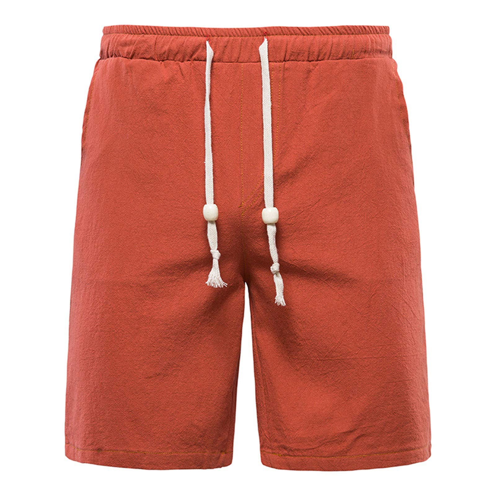 **Men's Quick-Dry Stretch Swim Shorts with Drawstring - Breathable Training & Beach Shorts for Jogging, Swimming & Leisure - Red, XL**    *Perfect for beach outings, poolside lounging, gym workouts, and casual summer wear.*