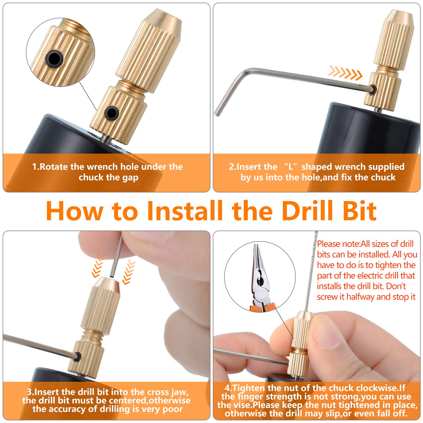 Electric Hand Drill Tool Kit for Resin Casting & Jewelry Making - 8-Piece Pin Vise Set with 0.8-1.2mm Drill Bits - Perfect for DIY Resin Molds, Polymer Clay, Wood Crafts & Keychain Pendant Creation - Ideal for Home Workshops & Artisan Projects