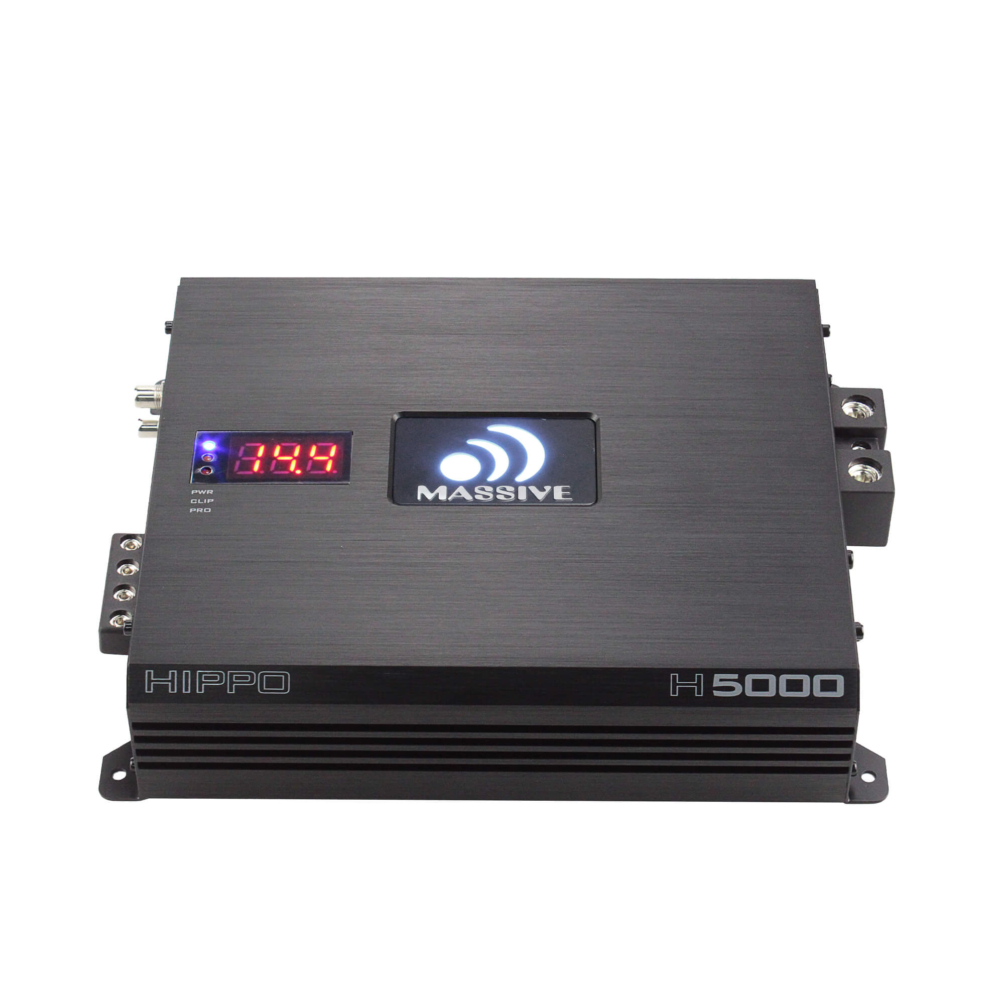 H5000 5000 Watt RMS @ 1 Ohm Mono Block Hippo Series Car Amplifier with Bass Remote - Powerful Bass Boost for Car Audio Systems & Subwoofers