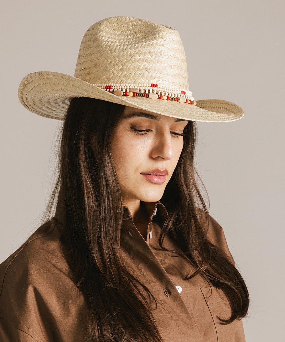 Beaded Hat Band for Women & Men - Adjustable Layered Western Cowboy Hat Accessory for Country Music Festivals & Outdoor Events